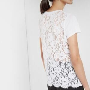 Ted Baker London Short Sleeve Lace Back Pink Top Size Small